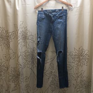 Ripped up skinny jeans